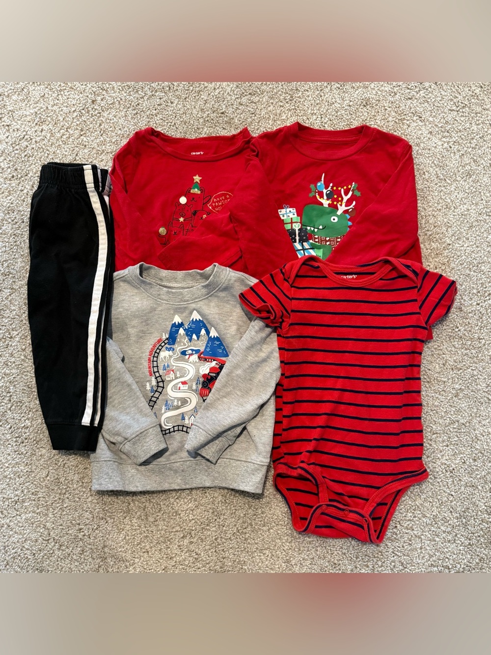 Carter’s Baby Boy 18M Christmas Winter Clothing Bundle 5 Pc